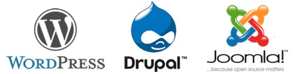 drupal-wordpress-joomla-logos